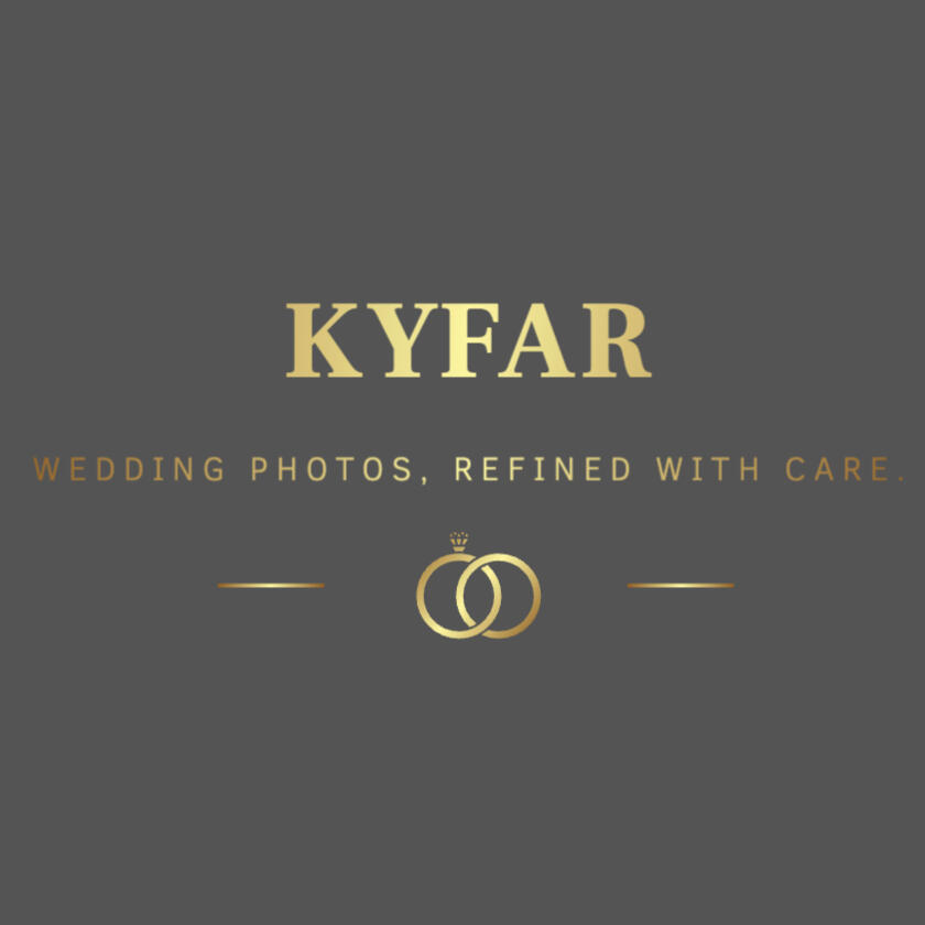 KYFAR wedding photo editing service logo KYFAR wedding photo editing service for photographers Lightroom editing and culling